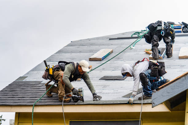 Professional Gutter Installation technician working in Katonah, NY